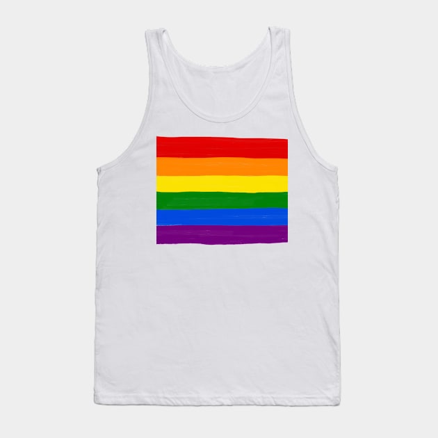 Gay Pride Flag Tank Top by AlexTal